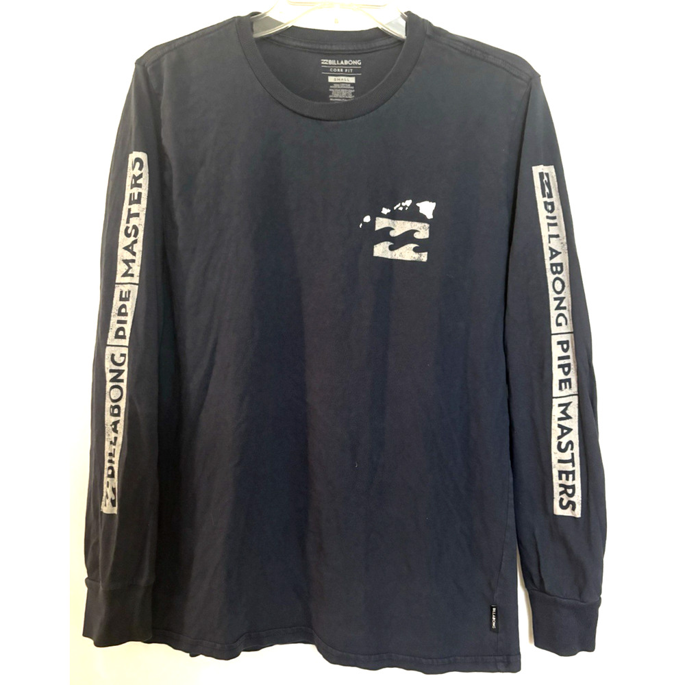 Billabong Core Fit T Shirt Size Large Blue Sun Rotor Beach Long Sleeves